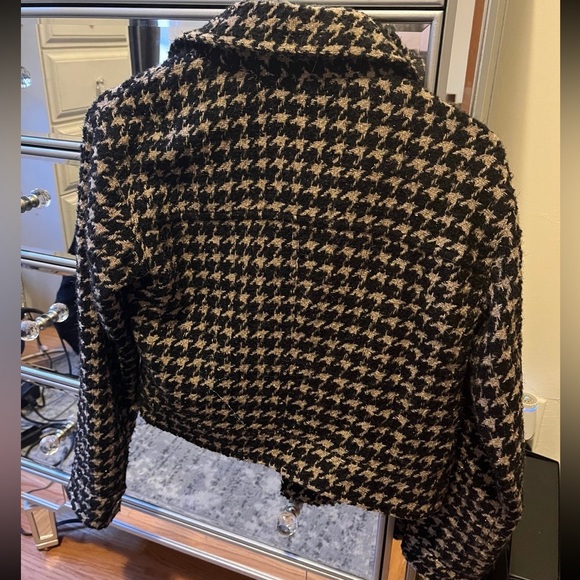 Avec Les Filles Houndstooth Cropped Jacket - Picture 3 of 4